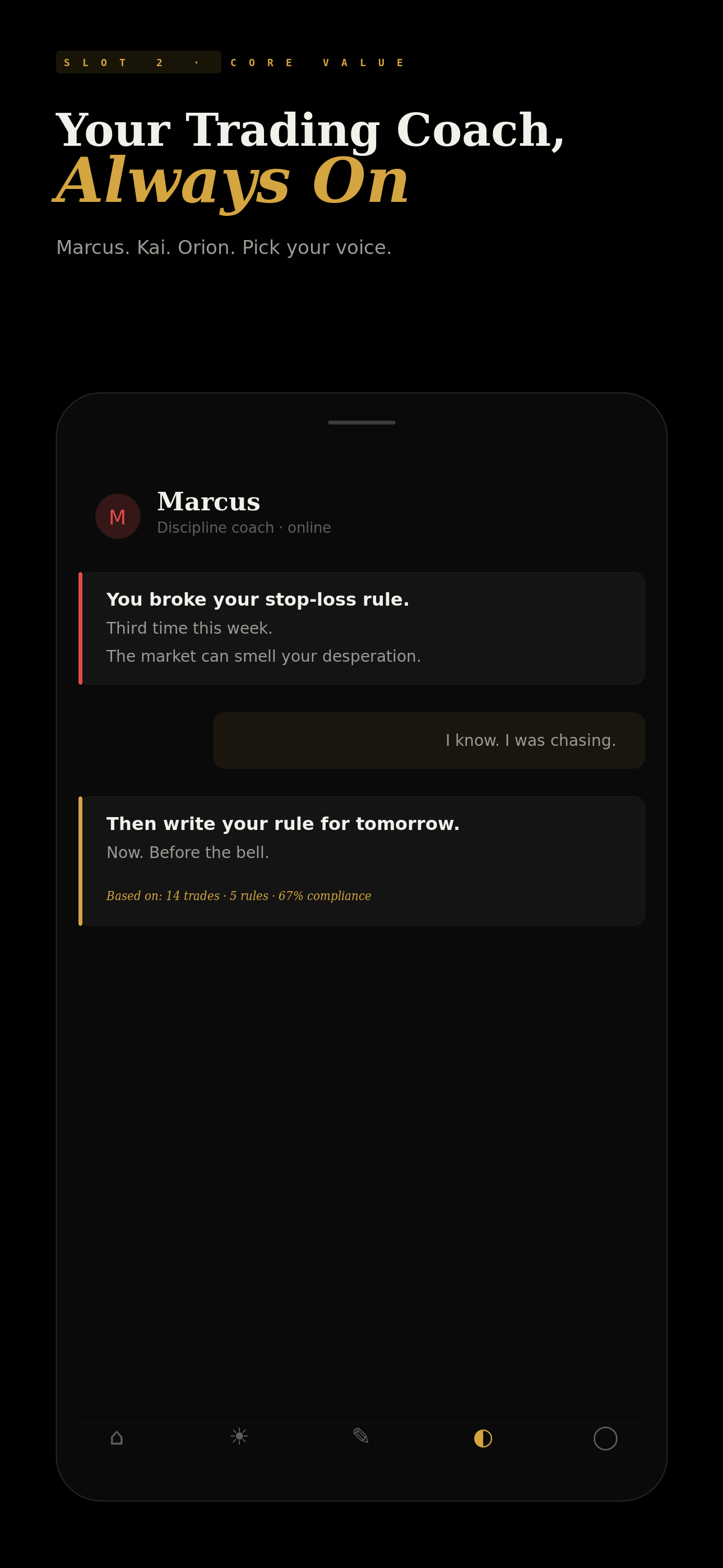 Coach chat with Marcus